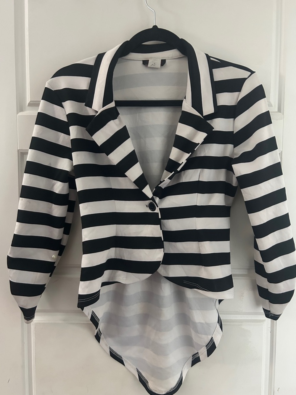 Black & White Striped Women's Blazer